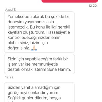 Yemeksepeti Göndermediği Ürünün Para İadesini Yapmıyor
