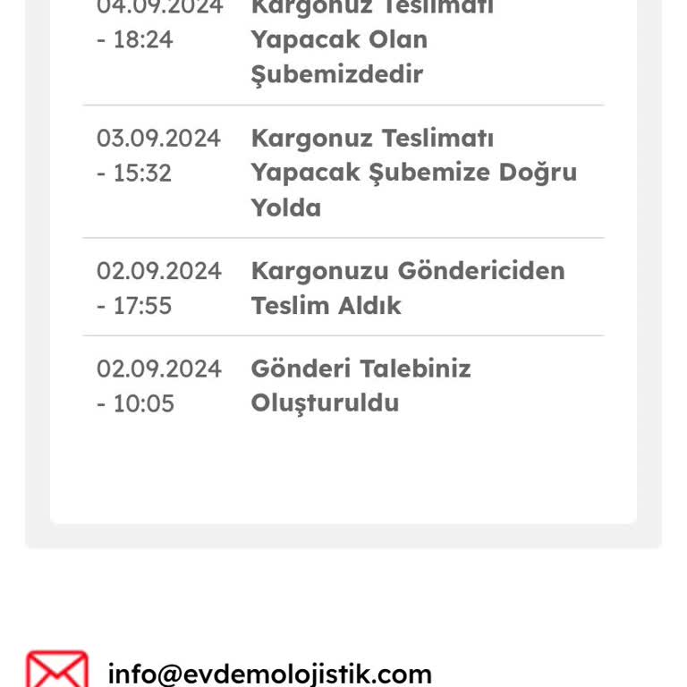 Evdemo Lojistik Kargo Teslimatında Yaşanan Gecikme Ve İlgisizlik