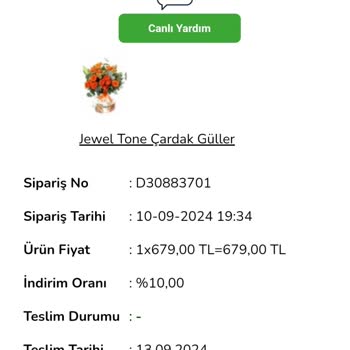 Taze Çiçek (tazecicek.com) Yanlış Ve Kalitesiz Çiçek Teslimatı: Mahcubiyet Ve Hayal Kırıklığı