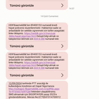 HDI Fibaemeklilik Bilgim Dışında Düzenlenen Kredi Hayat Poliçesi