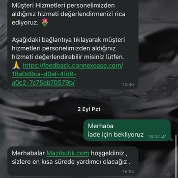 Mazi Butik Geri İade Yapılmama