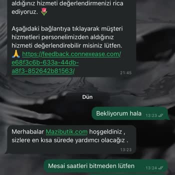 Mazi Butik Geri İade Yapılmama