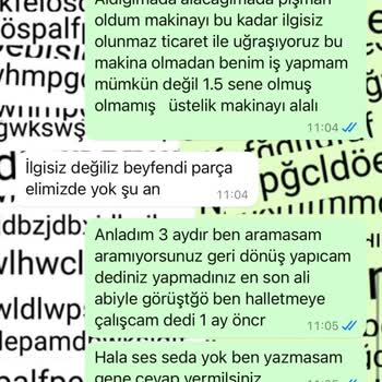 Nitromac'tan Aldığım Makine Parçalanıyor Ve Servis Desteği Yok