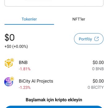 Bicity Tokenlerim Cüzdanıma Aktarılmıyor