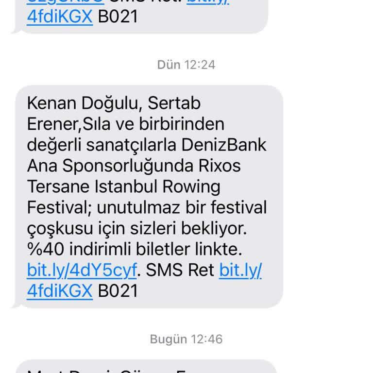 Bubilet Spam Mesaj Göndermesi