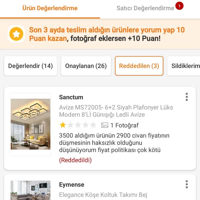 Trendyol Olumsuz Yorumları Yayınlanmıyor