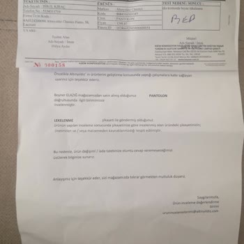 Boyner 'den Aldığım Altınyıldız Pantolonda Sorun Çıktı.