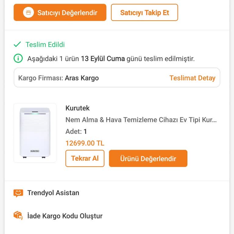 Trendyol'DAN Teslim Edilmeyen Ürün