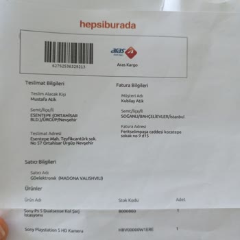 Sony Eurasia Sony Ps5 Bozuk Ürün