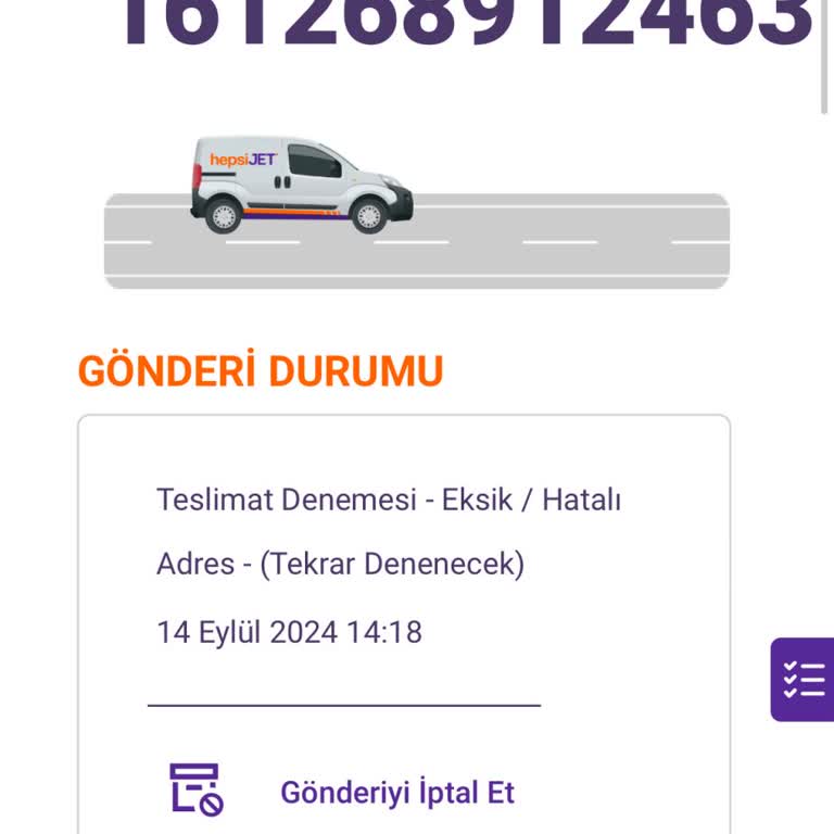 hepsiJET Kargo Siparişimi İptal Ettiler
