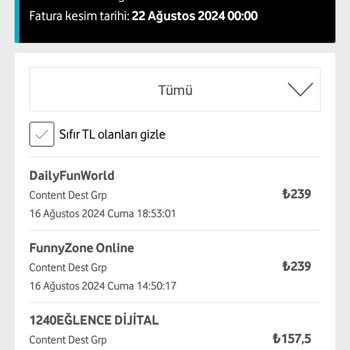 Vodafone 1240 Eğlence Servisi!
