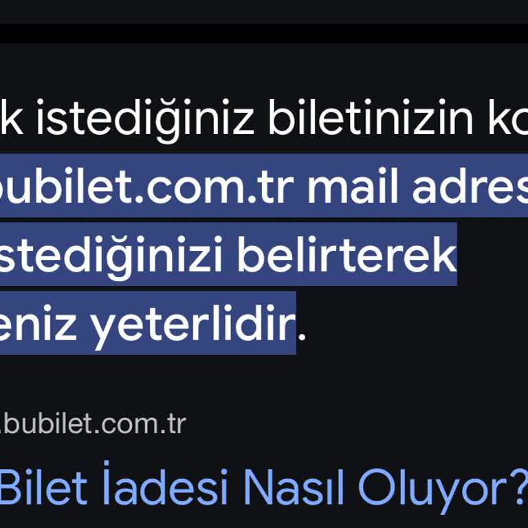 Bubilet Bilet İptali Yapılmıyor