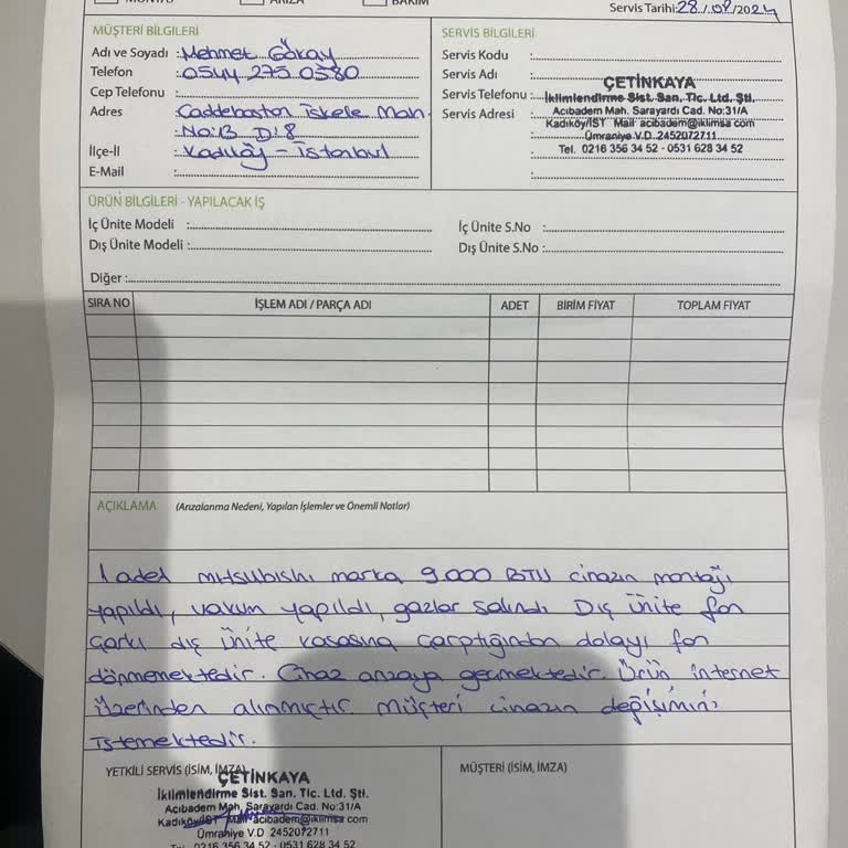 İklimsa Kusurlu Ürünü Değiştirmiyor