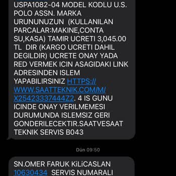 Saat & Saat Tamir Bakım Ücreti