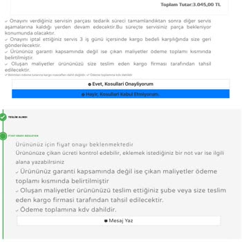 Saat & Saat Tamir Bakım Ücreti