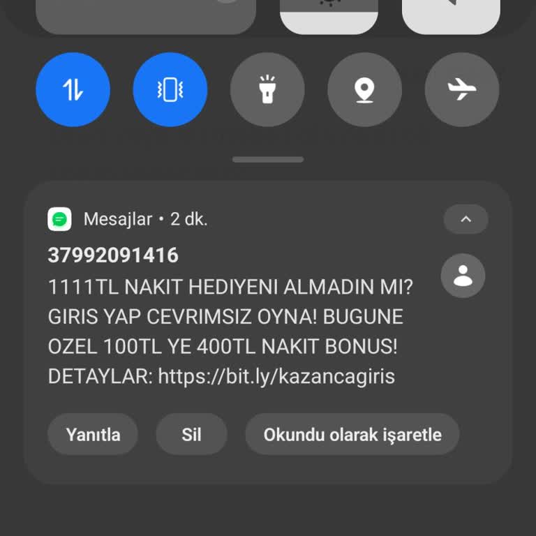 Finans Kuruluşları Adıyla Dolandırıcılık İstenmeyen Mesajlar!