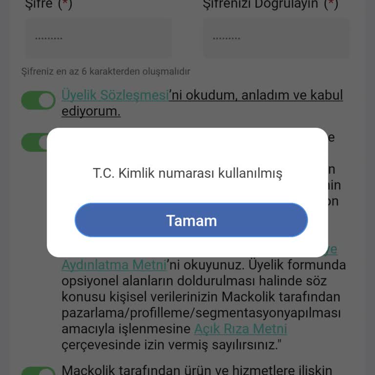 Maçkolik Üyelik Sorunu