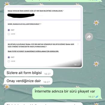 İşin Olsun Kişisel Bilgi İsteniyor