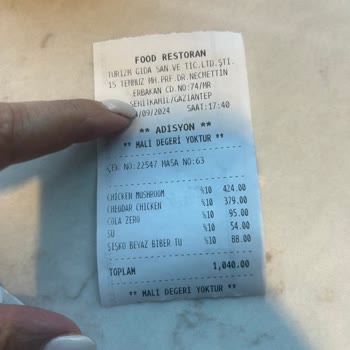 Huqqabaz Menüde Yazmayan Ücretlendirme