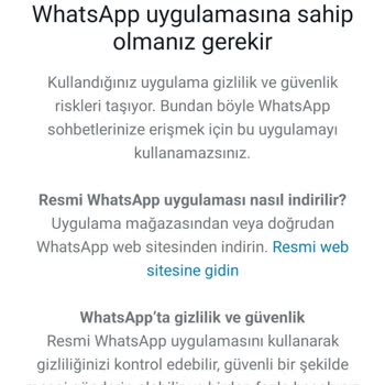 WhatsApp Messenger Erişim Engeli