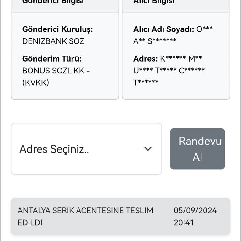 Kuryenet & Denizbank Kartım Nerede?