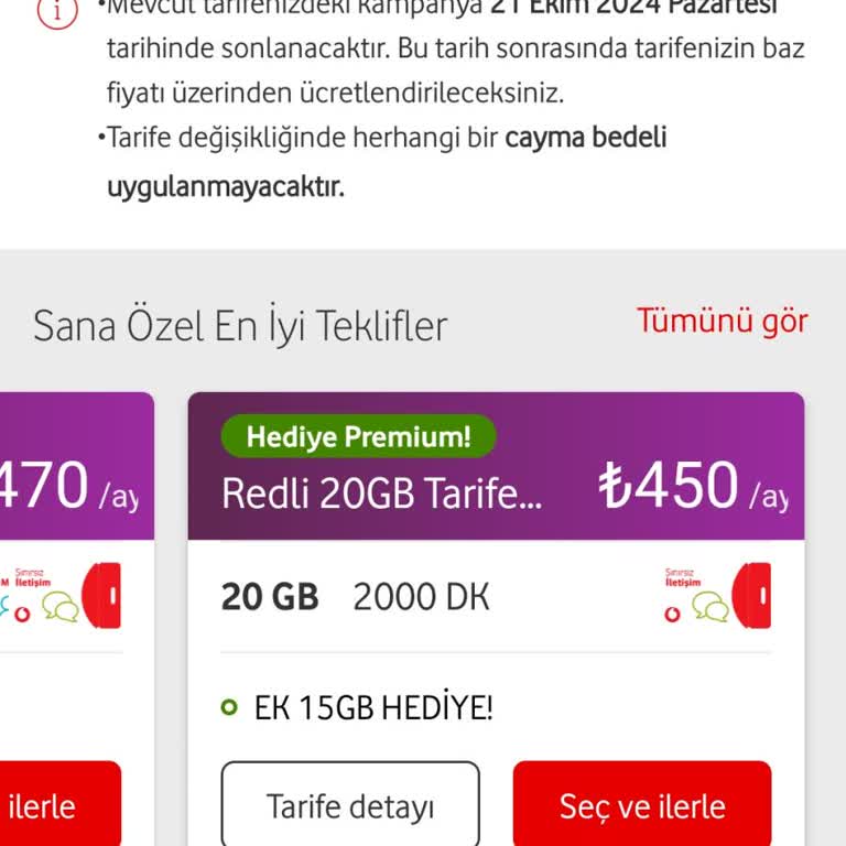 Vodafone Taahhüt Yenileme ve Fahiş Fiyat Artışı
