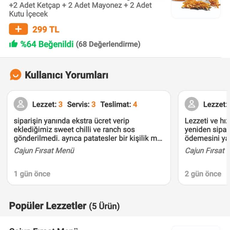 Trendyol Yemek Tüketiciyi Yanıltan İlanlar.