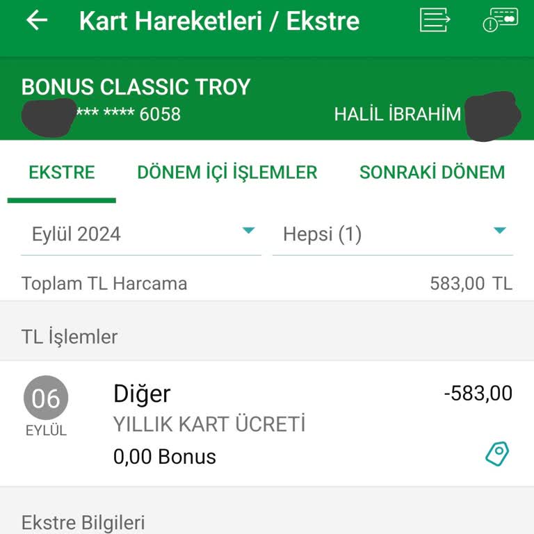 Garanti Bankası Yıllık Kart Ücreti Kesintisi