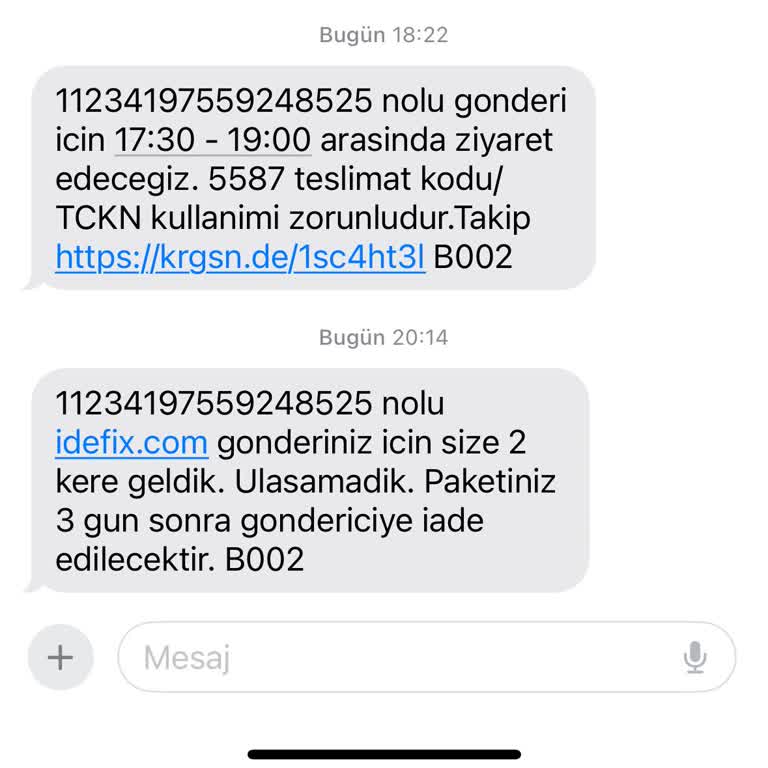 KARGOMsende Adreste Bulunamama Yalanı