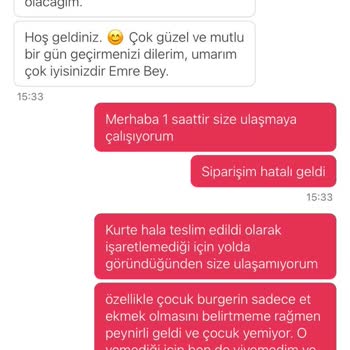 Yemeksepeti Hatalı Siparişi Değiştirmedi