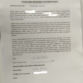 Doga Sigorta Hasar Tazminatı Ödemiyor