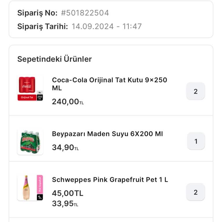 Migros Sanal Marketten Verdiğim Ürünlerim Gelmedi