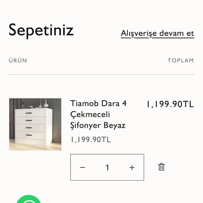 Tiamob Mobilya Alışverişimde Ürünüm Gelmedi