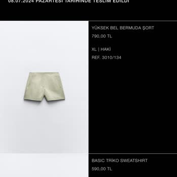 Zara Ürünü İade Edemiyorum