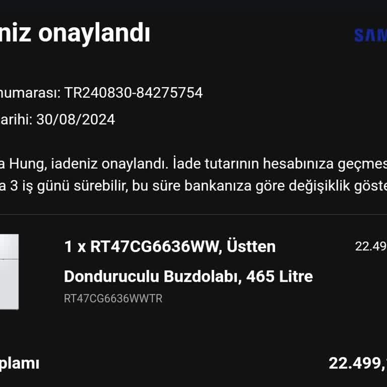 Samsung Haber Bile Vermeden İzinsiz İade Alınan Buzdolabı