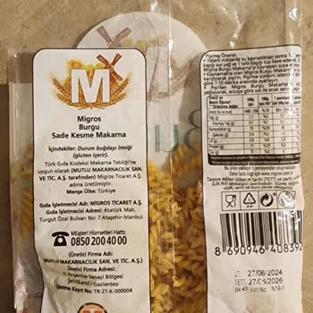 Migros Marka Makarnadan Kıl Çıktı