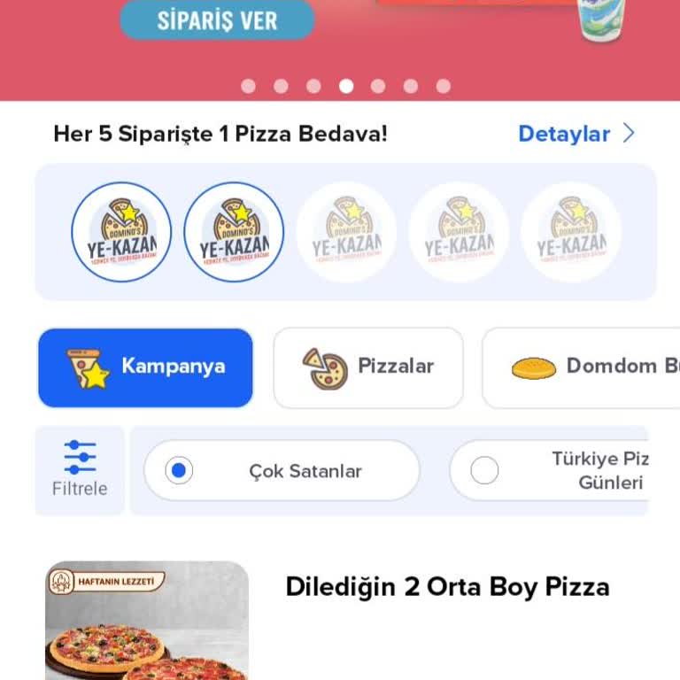 Domino's Pizza 5 Km Aralıkla 100 Lira Fark