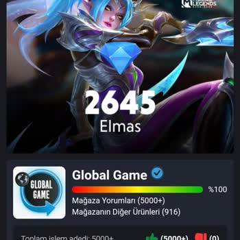 GameSatış Mobile Legends Elmas Yükleme Sorunu Ve Müşteri Hizmetleri Problemi