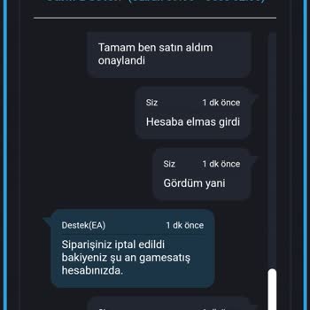 GameSatış Mobile Legends Elmas Yükleme Sorunu Ve Müşteri Hizmetleri Problemi