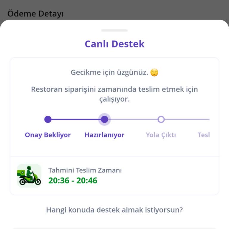 KFC Kırklareli Minimall Siparişin Gelmemesi