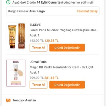 Trendyol Loreal Paris Tarafından Orijinal Olmayan Gönderilen Ürün Şikayeti