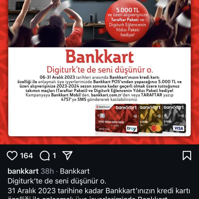 Digiturk, Ziraat Bankası'nın Hediye Verdiği Paketi İzinsiz Yenilemesi