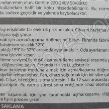 Kiwi Kht-8430 Isıtıcı Sıcaklık Ayarı Sorunu Ve Yanıltıcı Bilgi