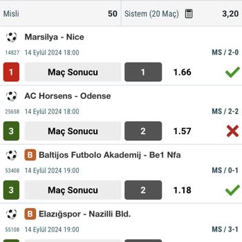 Nesine 3 20 100 Misli Kupon Yaptım 90 TL Verdi Şaka Gibi