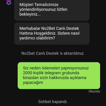 No2bet Kesinlikle Yatırım Yapmayın Hiçbir Şekilde Ödeme Yapmıyor