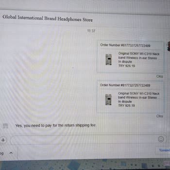 Auriculares Sony WI-C310 defectuosos de AliExpress: Reembolso denegado, Problemas de envío