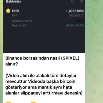 No puedo vender Pixel Coin comprado en Binance