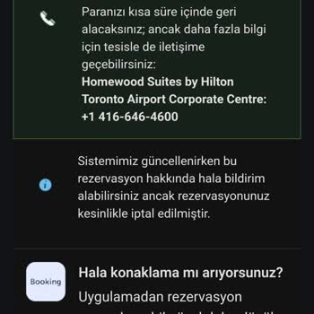 Retraso en el reembolso de Booking.com en Home Wood Suites by Hilton Toronto Airport