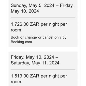 Booking.com no reembolsa tras mi queja en Protea Hotel Mowbray