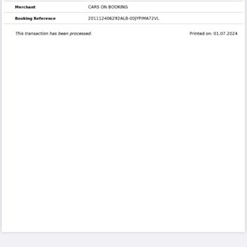 Solicitud de reembolso para alquiler de coche en Sarajevo a través de Booking.com